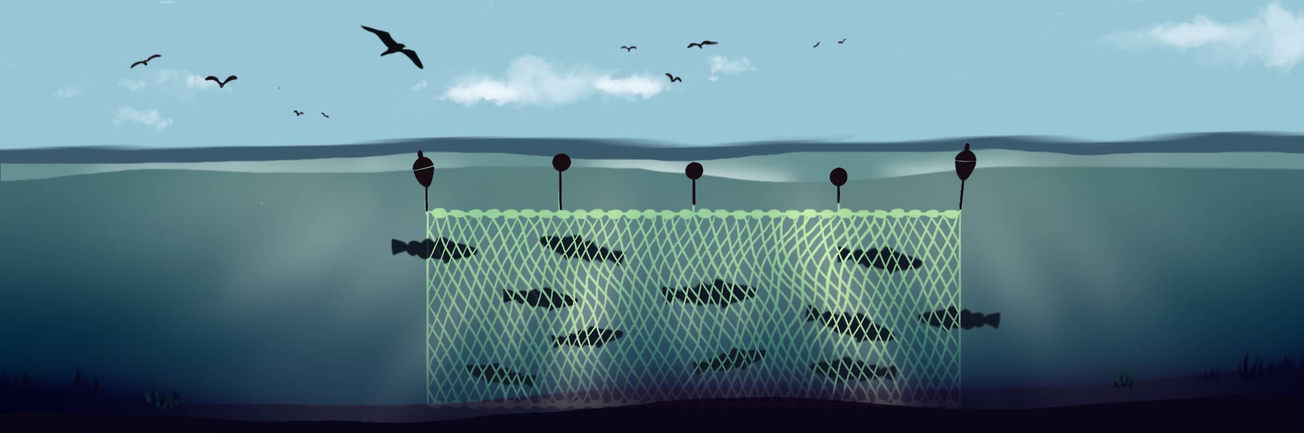 Gillnet fishing method